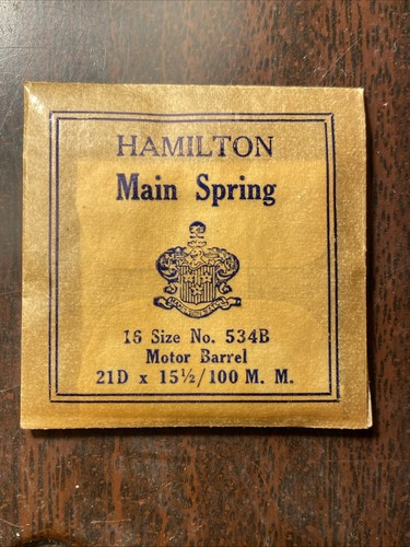 Hamilton 16s mainspring - , no